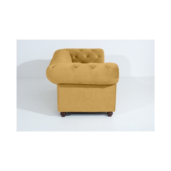 Canapea Max Winzer Orleans Velvet, 196 cm, galben-image-4