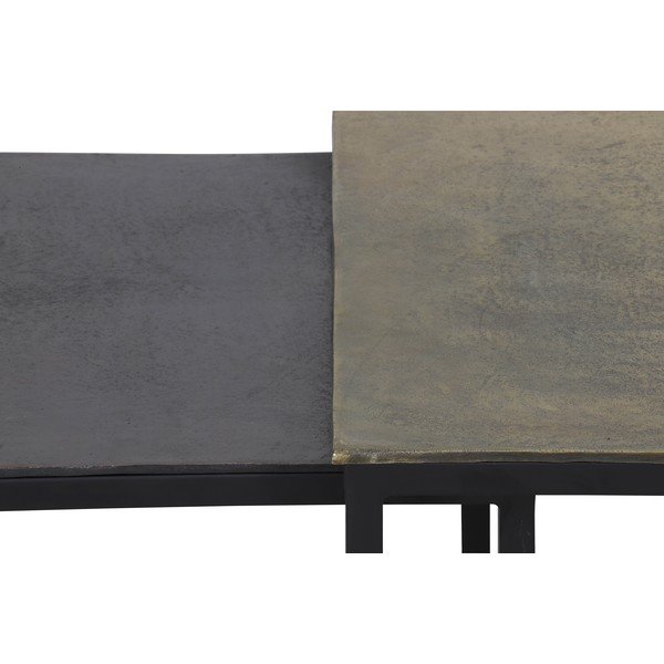 Măsuțe de cafea negre/în culoarea bronz 3 buc. din metal 50x120 cm Kumalu – Light & Living-image-3