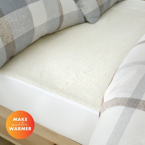 Cearceaf crem din micropluș 150x200 cm – Catherine Lansfield-image-1