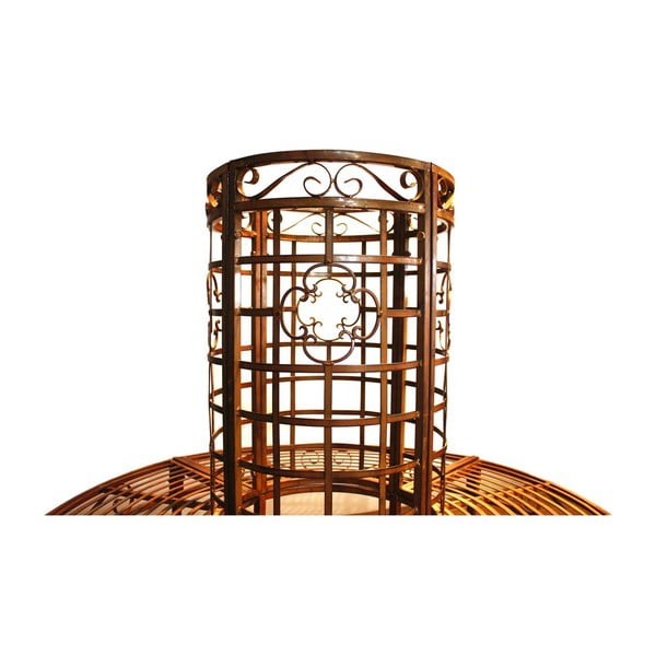 Bancă de grădină neagră/maro închis din metal Larissa – Garden Pleasure-image-2