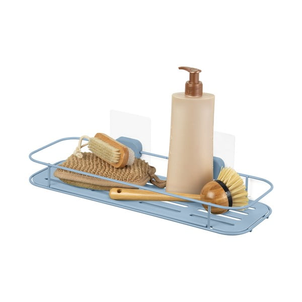 Raft pentru baie albastru deschis autoadeziv din metal Grena – Compactor-image-3