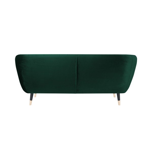 Canapea Mazzini Sofas BENITO cu picioare negre, verde, 158 cm-image-4