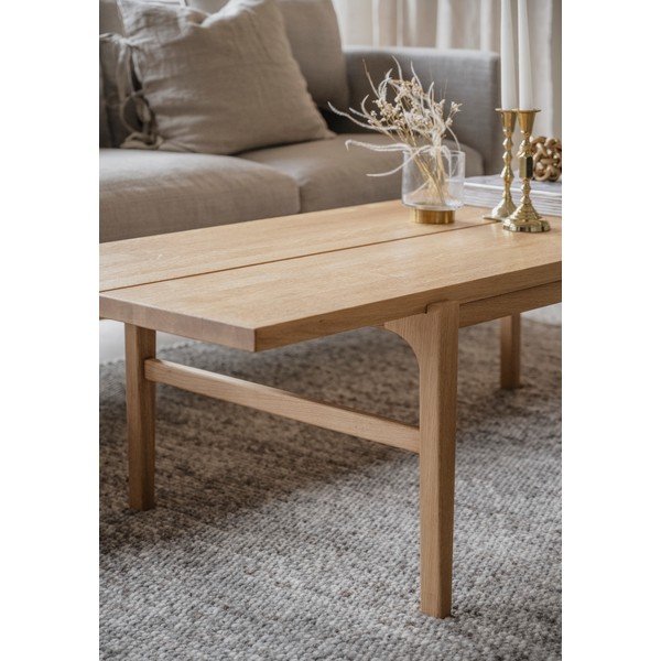 Măsuță de cafea din stejar natural Rowico Ness, 160 x 60 cm, culoare închisă-image-3