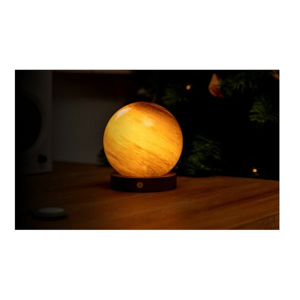 Decorațiune luminoasă maro închis cu USB ø 12 cm Sand Storm – Gingko-image-4