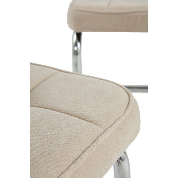 Scaune de dining bej balansoar 2 buc. din metal Heden – Jotex-image-3