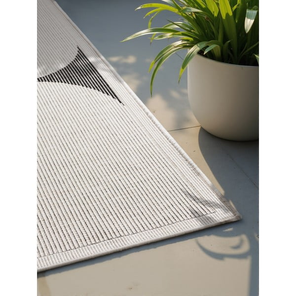 Covor pentru exterior și interior alb-negru 160x230 cm Duet Bowen – NORTHRUGS-image-3