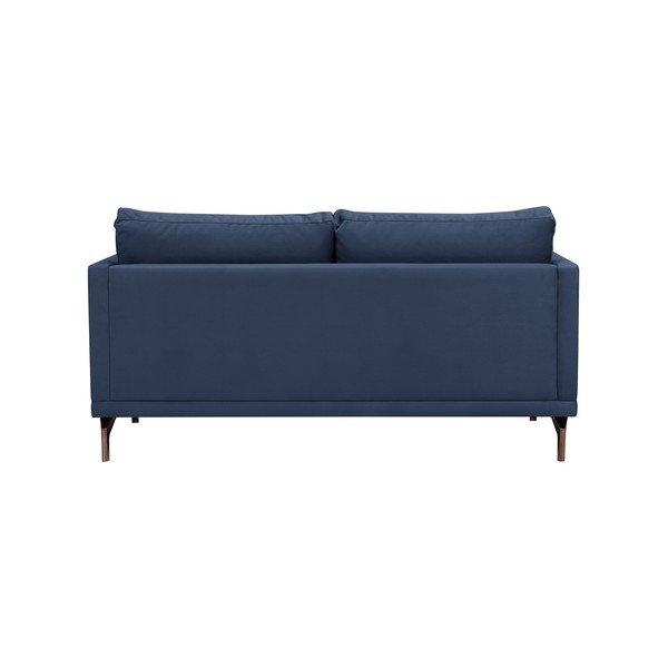 Canapea cu 2 locuri şi picioare metalice aurii Windsor & Co Sofas Jupiter, albastru închis-image-3
