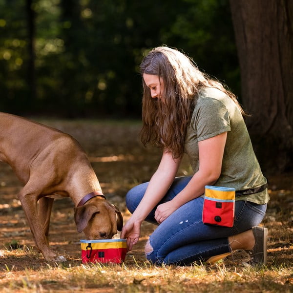 Bol de călătorie pliabil din material textil ø 18 cm Sunrise – P.L.A.Y.-image-1