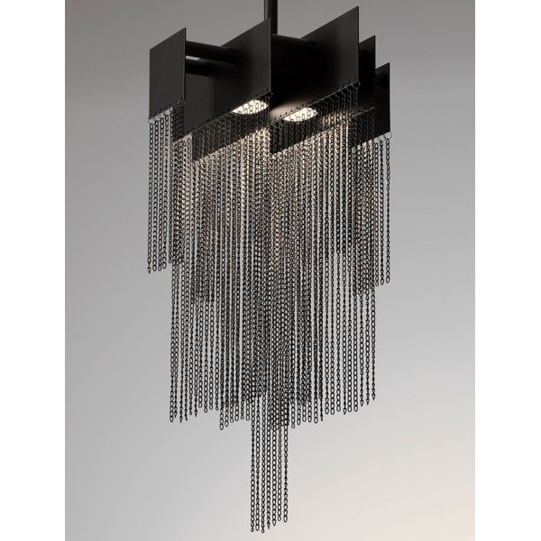 Lustră negru-mat LED cu intensitate reglabilă din oțel Revια – Nova Luce-image-2
