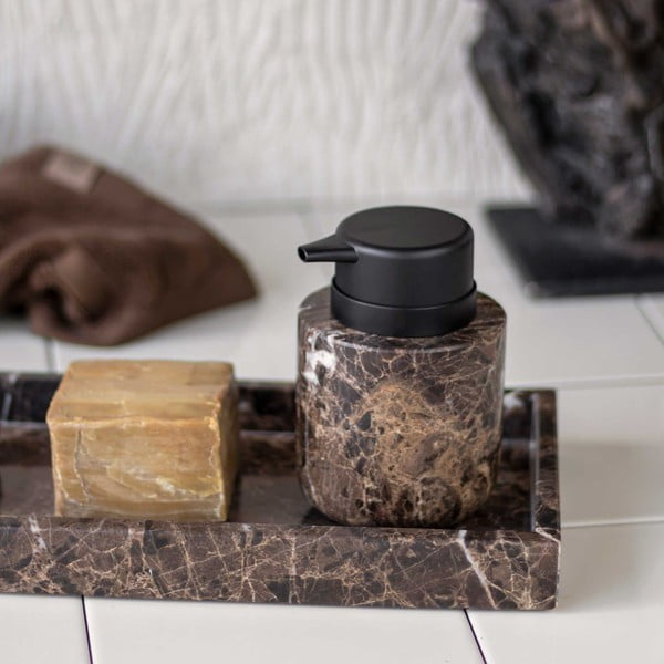 Dozator de săpun lichid maro din marmură 200 ml Marble – Mette Ditmer Denmark-image-1