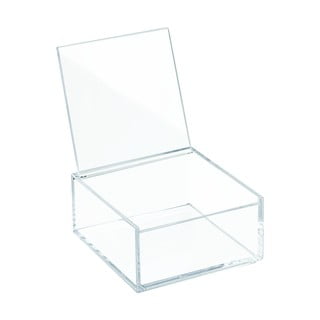 Cutie transparentă cu capac iDesign Clarity, 10 x 10 cm