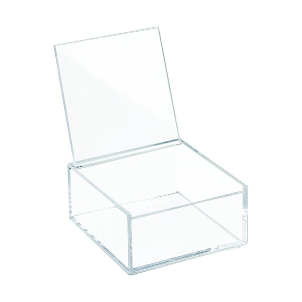 Cutie transparentă cu capac iDesign Clarity, 10 x 10 cm