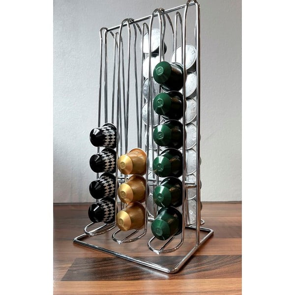 Suport pentru capsule de cafea argintiu – Household Pleasure-image-1