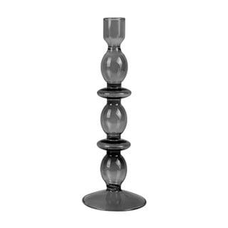 Sfeșnic din sticlă PT LIVING Glass Art, negru
