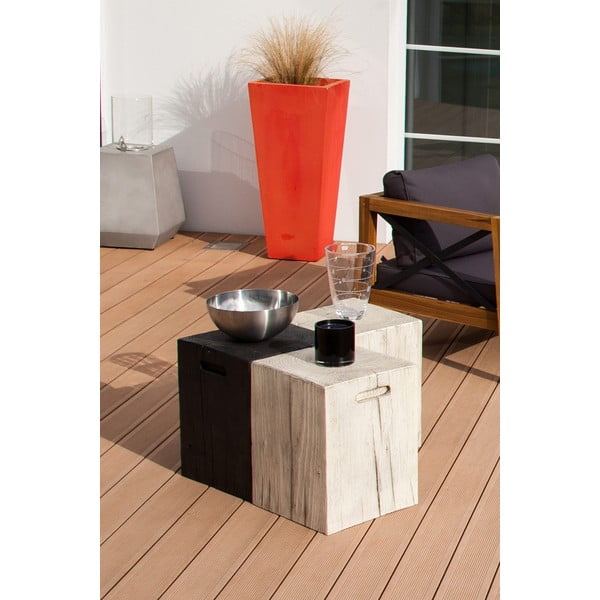Măsuță auxiliară pentru grădină Ezeis Ecotop, 35 x 35 cm, alb-image-2