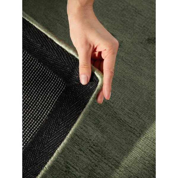 Covor verde țesut manual din viscoză 80x150 cm Noemi – Vikosa-image-4