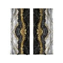 Draperii negre-aurii 2 buc. 140x260 cm – Mila Home