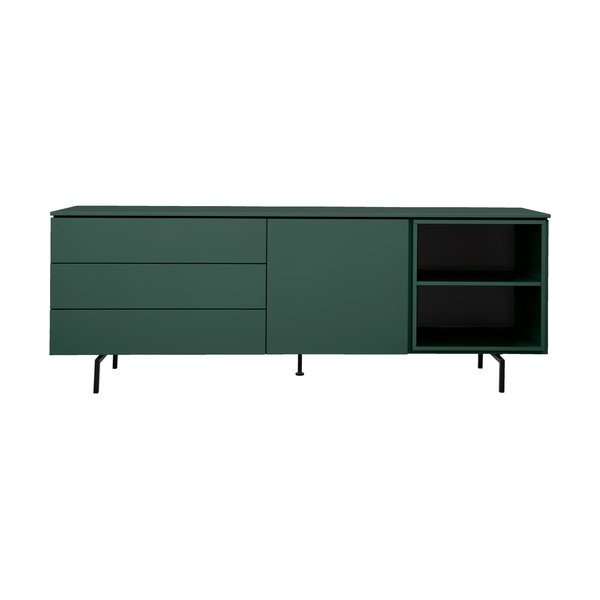 Comodă joasă verde petrol 210x76 cm Plain – Tenzo