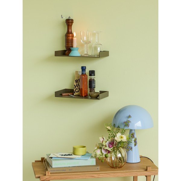 Raft verde închis din metal 30 cm Sheets – Hübsch-image-2