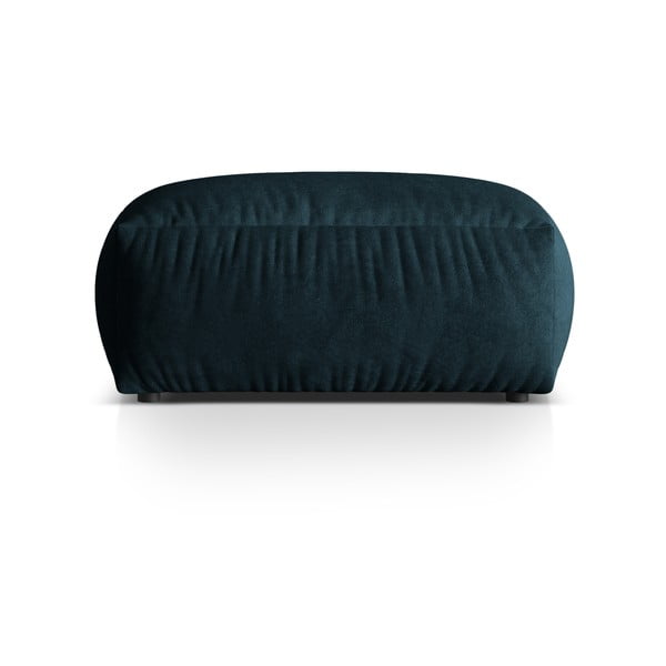 Taburet modular albastru închis cu tapițerie din catifea Martina – Micadoni 