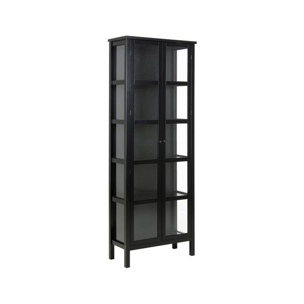 Vitrină Actona Eton, înălțime 210 cm, negru-image-1