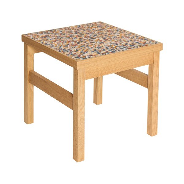 Măsuță auxiliară cu aspect de lemn de stejar 40x40 cm Confetti – Hübsch-image-4