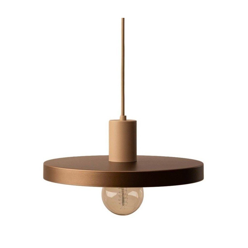 Lustră maro deschis din metal ø 30 cm Ori – Micadoni