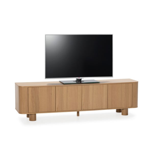 Comodă TV în culoare naturală cu aspect de lemn de stejar 180x50,5x40 cm Padoc – MOME-image-4