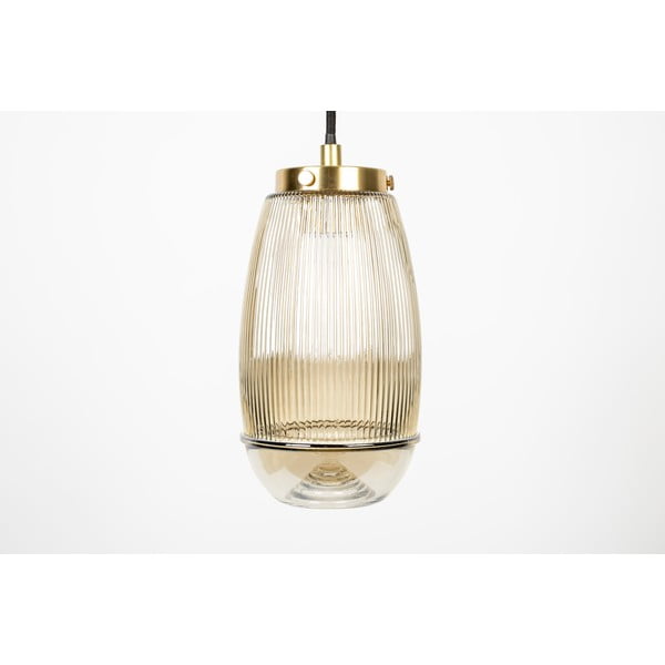 Lustră aurie cu abajur din sticlă ø 12 cm Robin - White Label-image-2