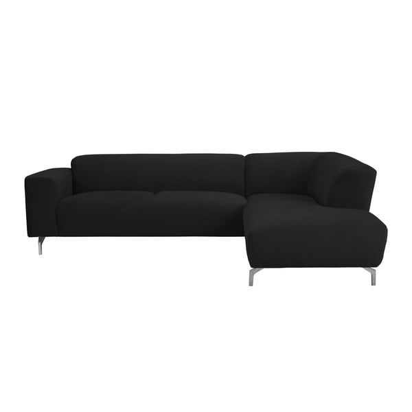 Canapea colţar Windsor & Co Sofas Orion, partea dreaptă, negru