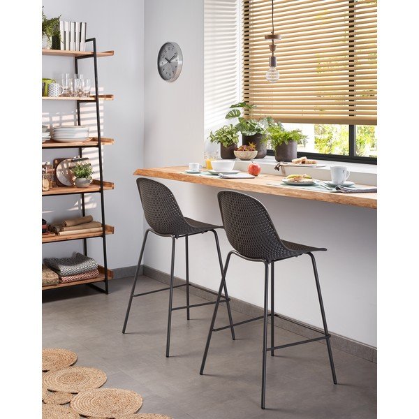 Set 3 ghivece din ciment La Forma Lux, maro închis-image-2