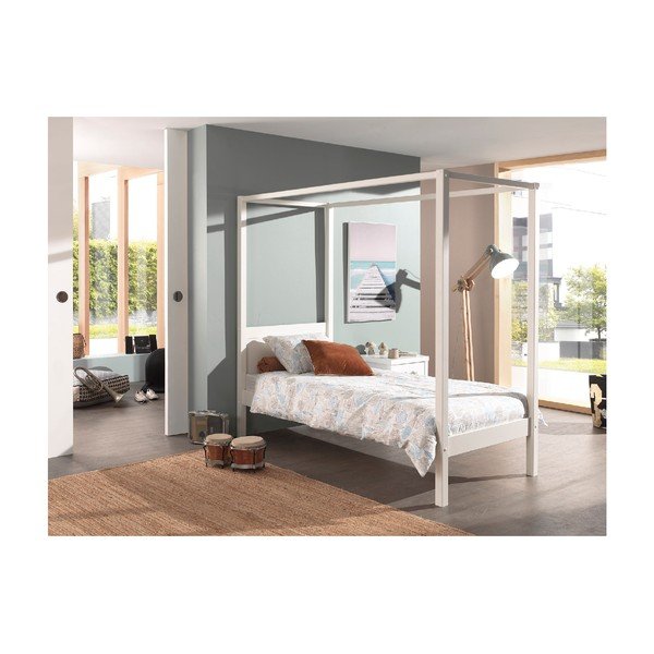 Pat pentru copii  alb 90x200 cm PINO CANOPY – Vipack-image-3