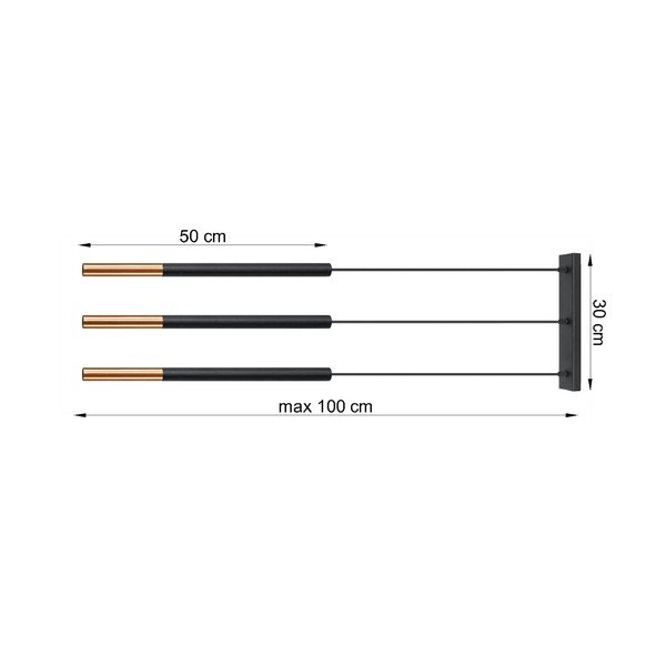 Lustră Sollux Asarot 3L, negru-image-2