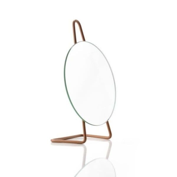 Oglindă cosmetică pentru masă Zone A-Mirror Amber, ø 31 cm, portocaliu