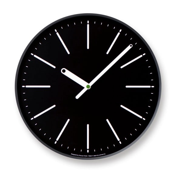 Ceas de perete Lemnos Clock Dot, ⌀ 32,3 cm, negru