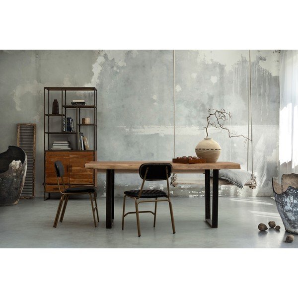 Masă de dining cu blat din lemn de acacia 90x180 cm Elmer – Bizzotto-image-1