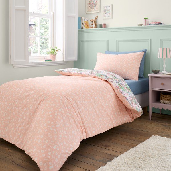 Lenjerie de pat pentru copii din bumbac pentru pat dublu cu 3 piese 200x200 cm Meadow Bunnies – Belle & Boo-image-3