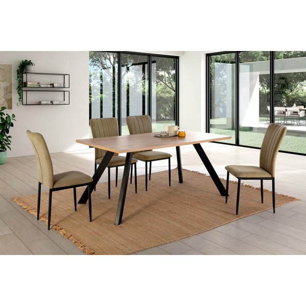 Scaune de dining kaki 4 buc. Holly – Marckeric-image-1