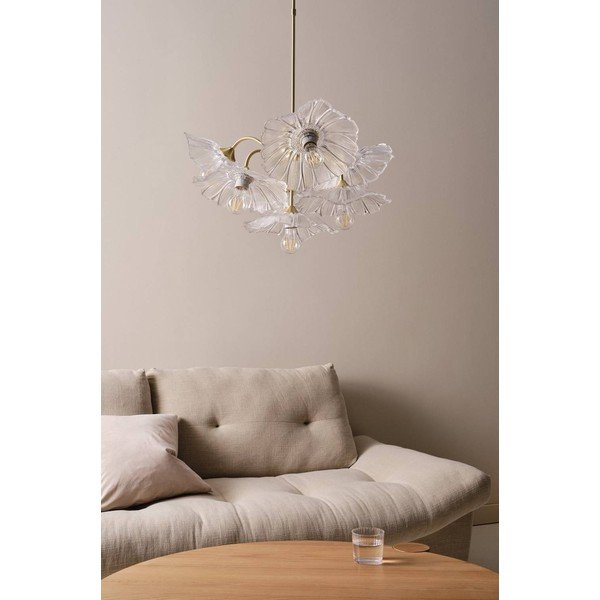 Lustră aurie cu intensitate reglabilă din sticlă ø 70 cm Nugget – Jotex-image-2
