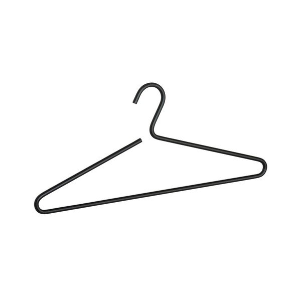 Umeraș din aluminiu pentru haine Wenko Lux, negru-image-1