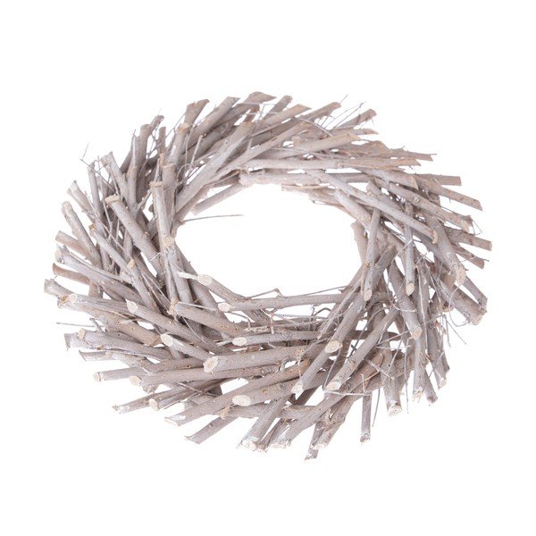 Coroniță din răchită Dakls Basic, ø 30 cm, alb