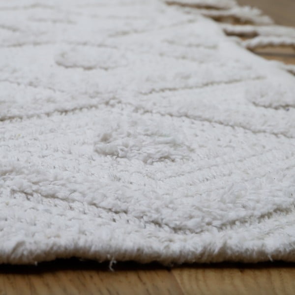 Covor lucrat manual Nattiot Orlando, 120 x 170 cm, alb-image-1