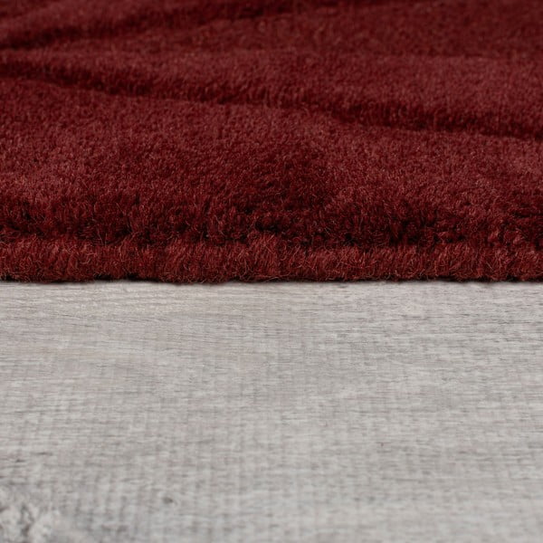 Covor burgundy țesut manual din lână 160x230 cm Shard Red – Flair Rugs-image-4