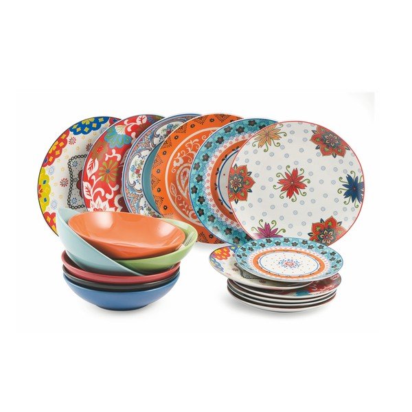 Set veselă 18 piese Villa d´Este Folie, multicolor-image-2