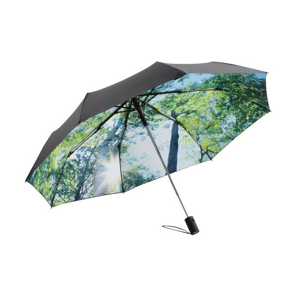Umbrelă anti-vânt pliabilă Ambiance Forest, ⌀ 100 cm, verde-negru