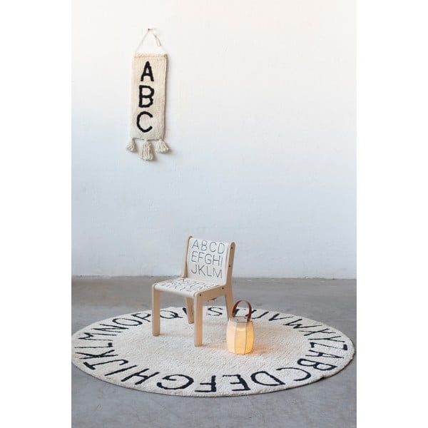 Scaun de copii bej/în culoare naturală ABC – Lorena Canals-image-1