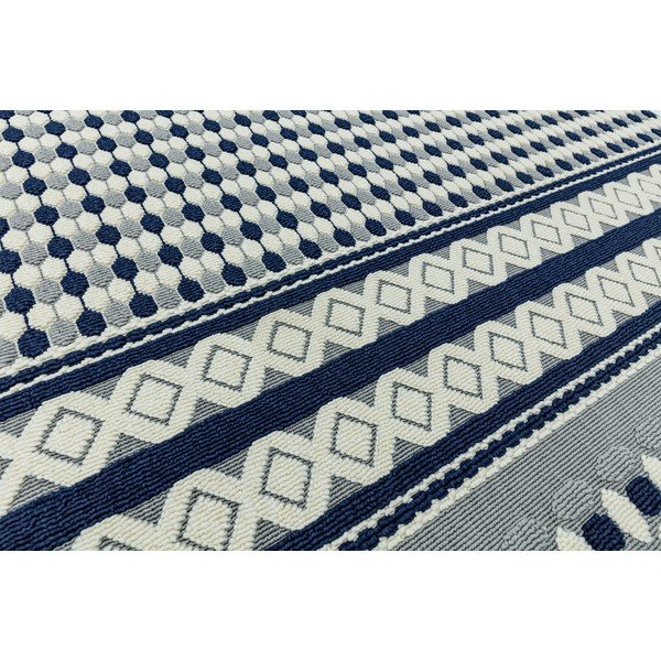 Covor Asiatic Carpets Antibes Geometric, 160 x 230 cm, albastru-alb-image-1