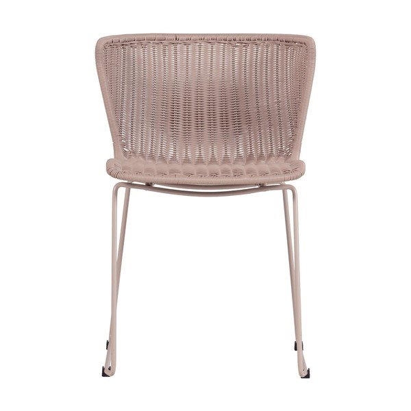 Scaune de grădină bej 2 buc. din ratan artificial Wings – WOOOD-image-2