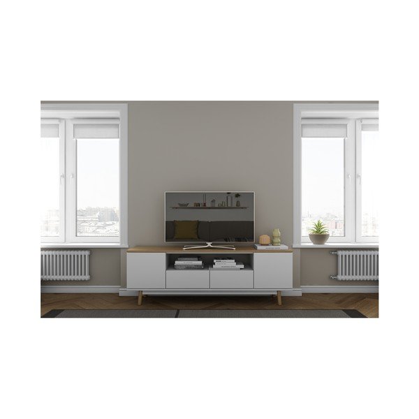 Comodă TV TemaHome Lyon, alb-image-2