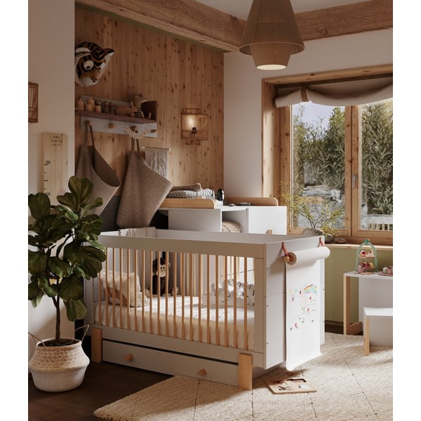 Comodă de copii gri deschis joasă 105x100 cm Cube - Pinio-image-1